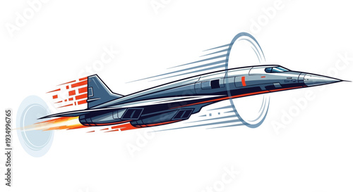 Sleek Fighter Jet in High Speed Motion.