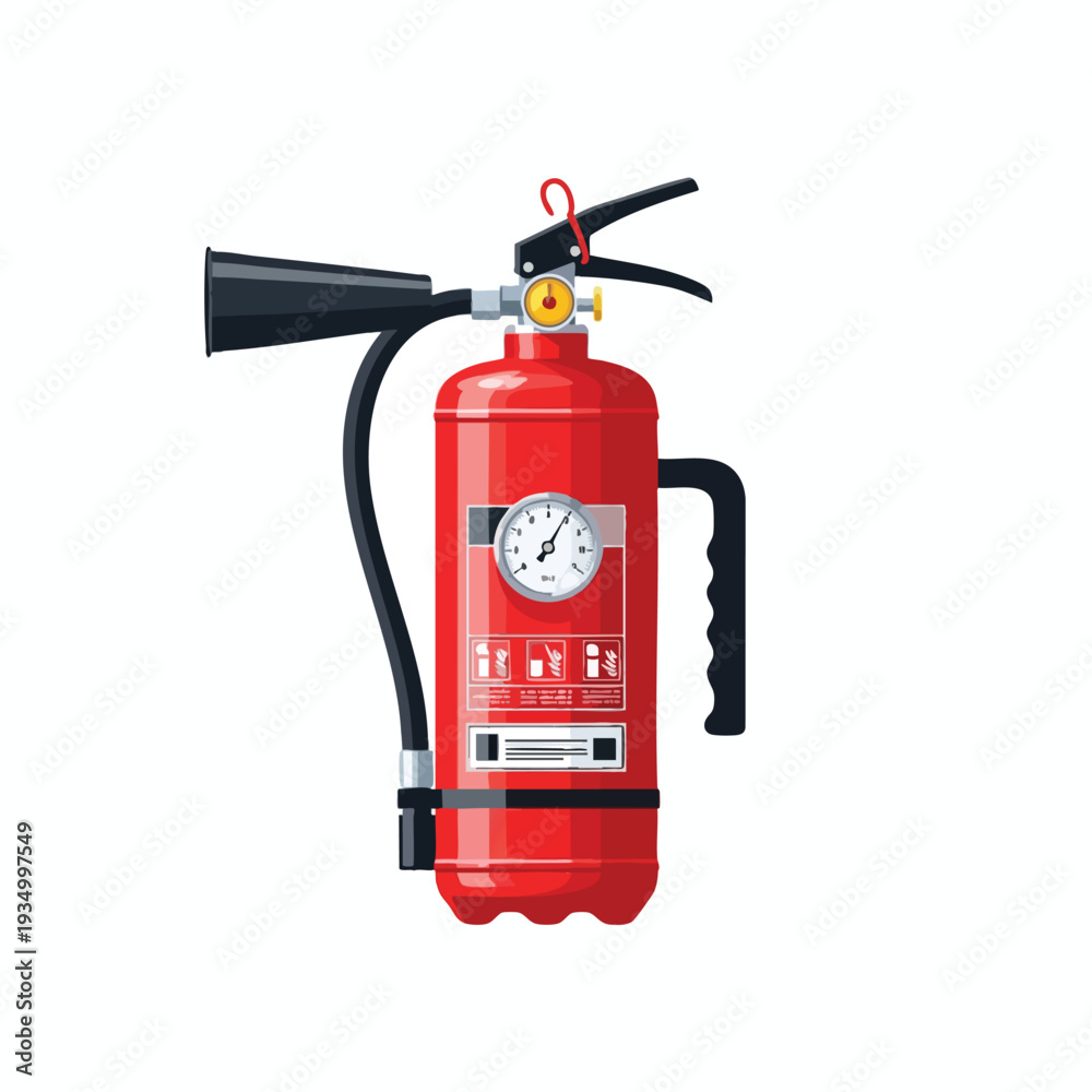 Naklejka premium Fire Extinguisher for Safety Emergency Preparedness and Fire Protection