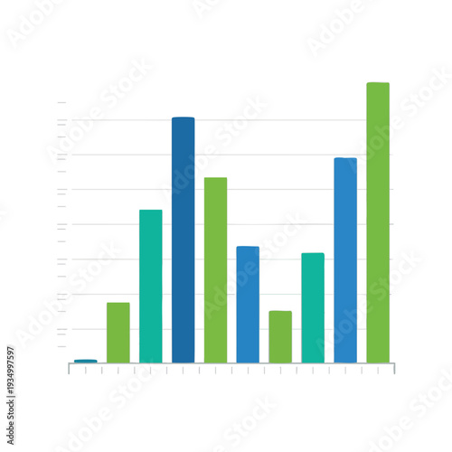 Colorful Bar Chart Data Visualization with Multiple Data Series
