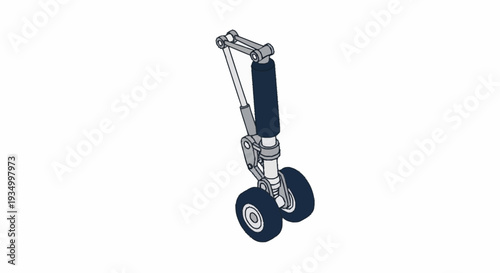 Aircraft Main Landing Gear with Hydraulic Shock Absorber.