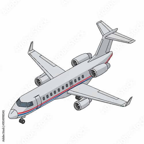 White Commercial Airplane Flying in the Sky.