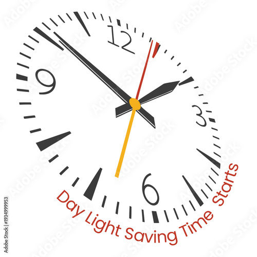 Daylight Saving Time Starts Official Reminder Clock