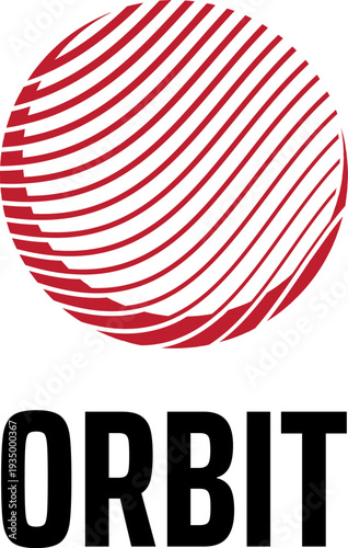 simple silhoette orbit planets space view vector icon logo design