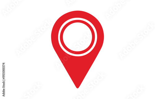 Free Download Circular Map Pin Icon with Bold Center Ring – GPS Navigation and Positioning Symbol for Mobile Applications - GFXLoad