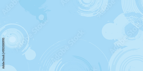 Abstract light blue background with circular brushstroke patterns