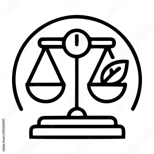 Alternative Medicine Balance Line Icon