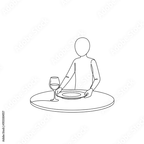 Person setting the table for dining, ideal for restaurant menus or event planning.