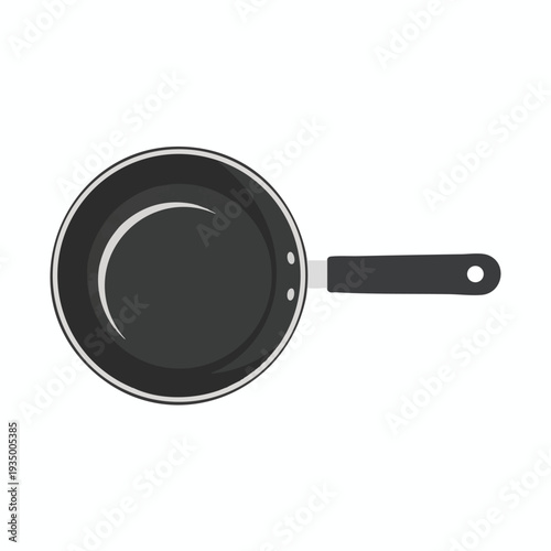 Simple Black Non Stick Frying Pan for Cooking and Food Preparation