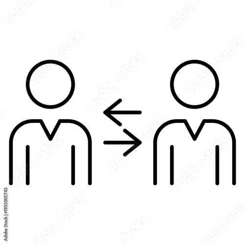 Business Communication Exchange Line Icon