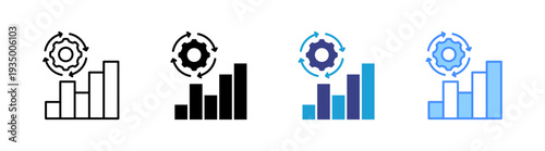 Execution  icon set multiple style collection