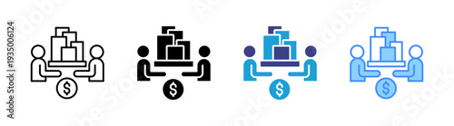 Join  icon set multiple style collection