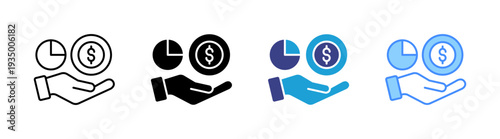 Divestiture icon set multiple style collection