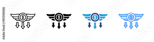 Buyout icon set multiple style collection