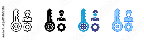 Key Person icon set multiple style collection