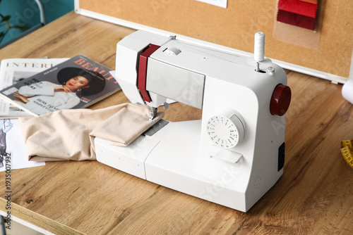 Sewing machine with fabric ...
