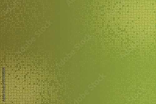 A fresh green and lime gradient with a dynamic halftone dot pattern offers a natural yet digital appearance