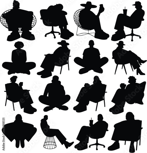 silhouettes of people