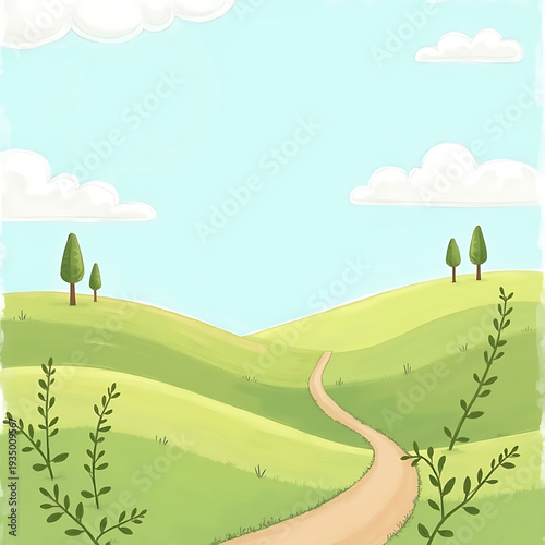 vector illustration of a rural landscape