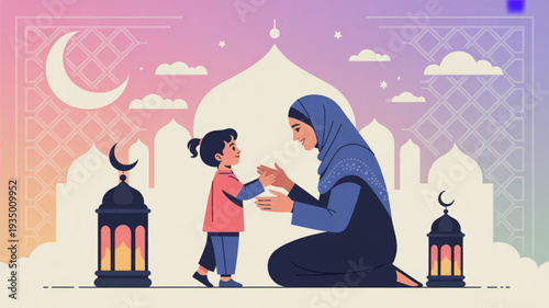 Colorful world book day illustration with books globe and educational symbols on beige background