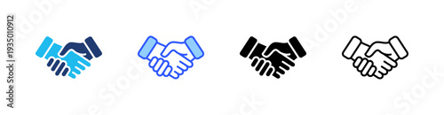 Partnership Multi Style Icon Set Vector 