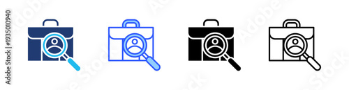 Recruitment Multi Style Icon Set Vector 