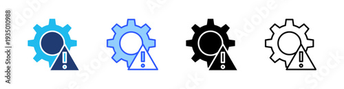 Issue Multi Style Icon Set Vector 