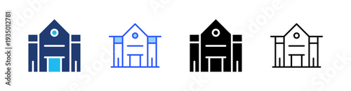 Homepage Multi Style Icon Set Vector 