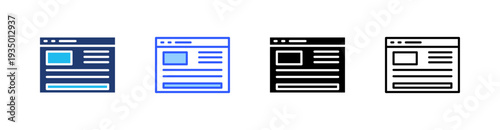 Template Multi Style Icon Set Vector 