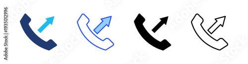 Outcoming Multi Style Icon Set Vector 