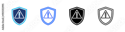 Mitigation Multi Style Icon Set Vector 