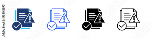 Contingency Multi Style Icon Set Vector 