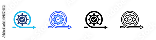 Agility Multi Style Icon Set Vector 