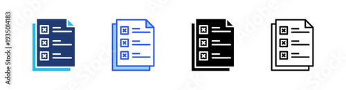Reject Multi Style Icon Set Vector 