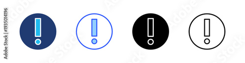 Alert Multi Style Icon Set Vector 