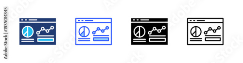 Dashboard Multi Style Icon Set Vector 