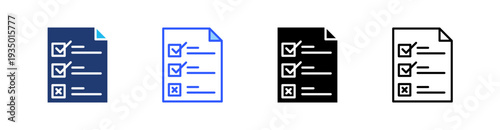 Test Multi Style Icon Set Vector 