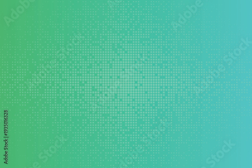 Refreshing color transition from deep green to bright teal with a subtle halftone dot pattern