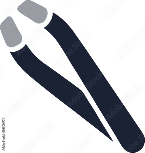 Flat Design Tweezer Tool Icon For Beauty Or Medical Treatment
