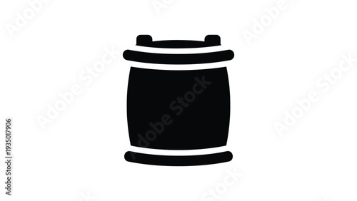 Rice storage drum icon for safe and bulk grain preservation.Rice storage drum icon for safe and bulk grain preservation.