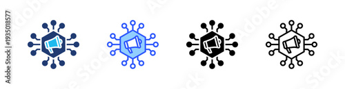 Digital Marketing Multi Style Icon Set Vector 