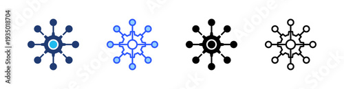 Technology Multi Style Icon Set Vector 