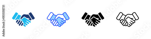 Partner Multi Style Icon Set Vector 
