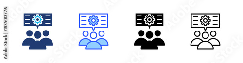 Workshop Multi Style Icon Set Vector 