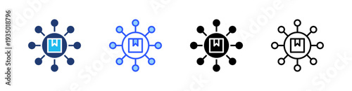 Distribution Multi Style Icon Set Vector 