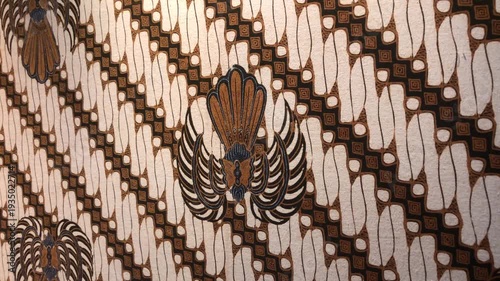 close up of a brown fabric batik indonesia