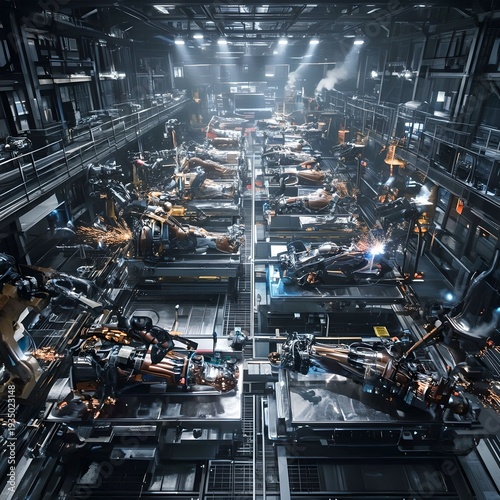 car engine at night