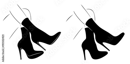 Ankle Stiletto Boots with Pointed Toe and Ultra Slim High Heel 10–12 cm on Woman Legs, Closed Toe Leather Fashion Booties for Evening Glamour and Pinup