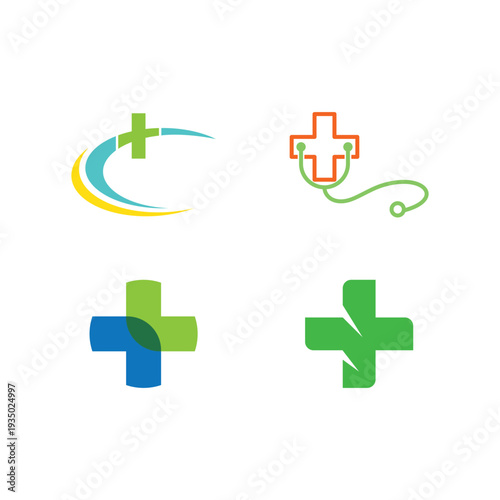 Medical Cross illustration Logo template