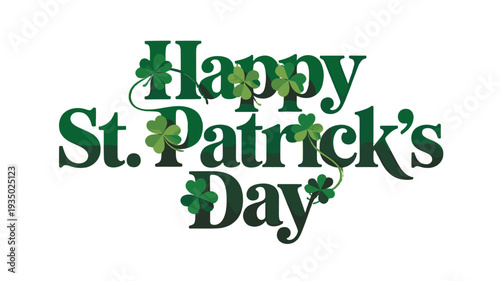 Happy St. Patrick's Day design.