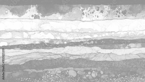 Abstract monochrome watercolor background with layered texture and gradient effect